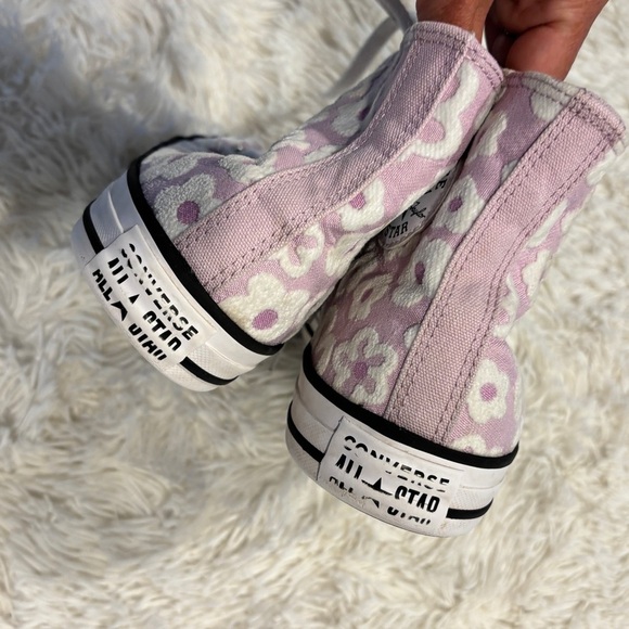Converse Chuck Taylor All Star Big Kid Girl's Polka Doodle Platform Sneakers 6 - Picture 6 of 10